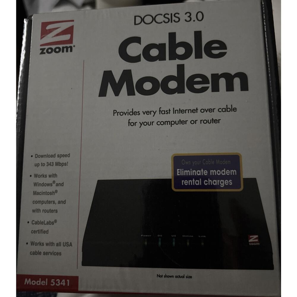Zoom 5341H Cable Modem-Factory Sealed!